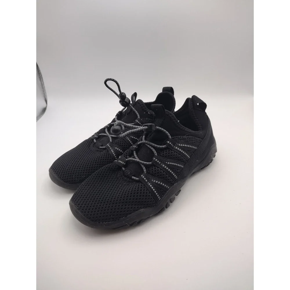 All in Motion Kids Black Mesh Water Shoes Bungee Toggle Slip On Size 2